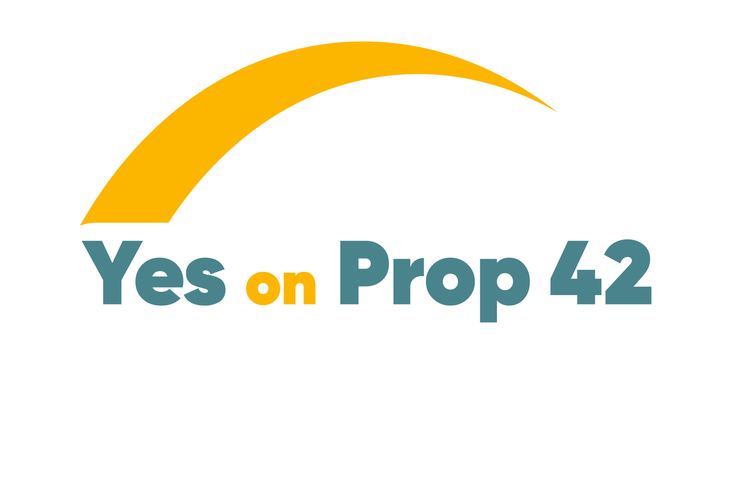 Yes on Prop 42_Logo Study_Final_Reverse Color_Transparent Background_High Res